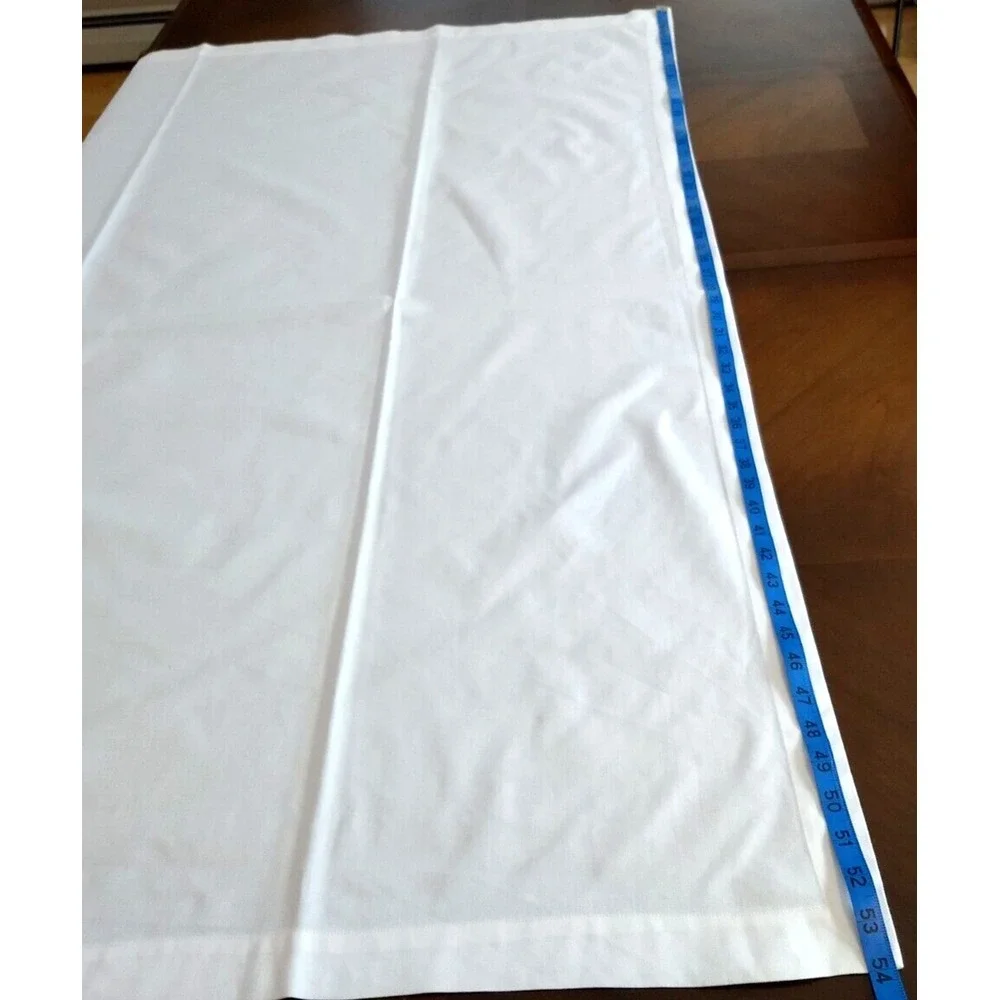 Pottery Barn Tablecloth 100% Cotton Solid White 52